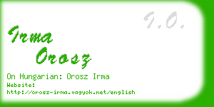 irma orosz business card
